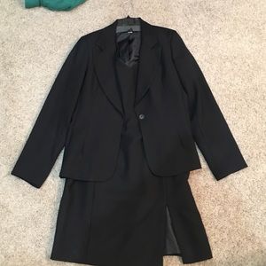 Two piece black business suite dress