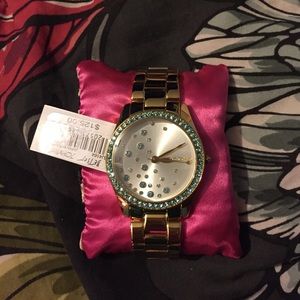 NWT Betsey Johnson watch gold plated