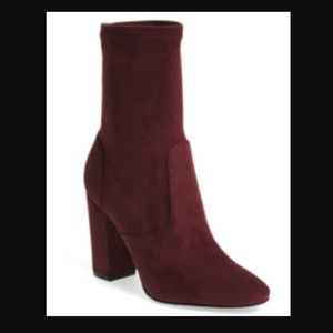 NIB Ivanka Trump "Lynna" Burgundy Suede Booties