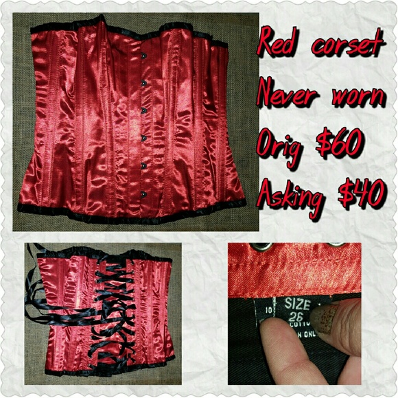 Corset Story Other - Steel Boned Red Corset, Brand New!! Corset Story Other - Steel Boned Red Corset, Brand New!!