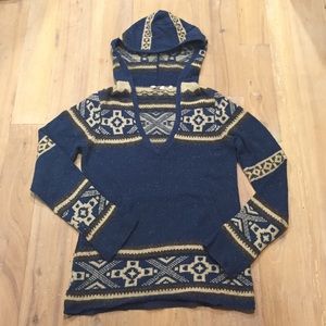 Vince Cashmere Blue Hooded Sweater