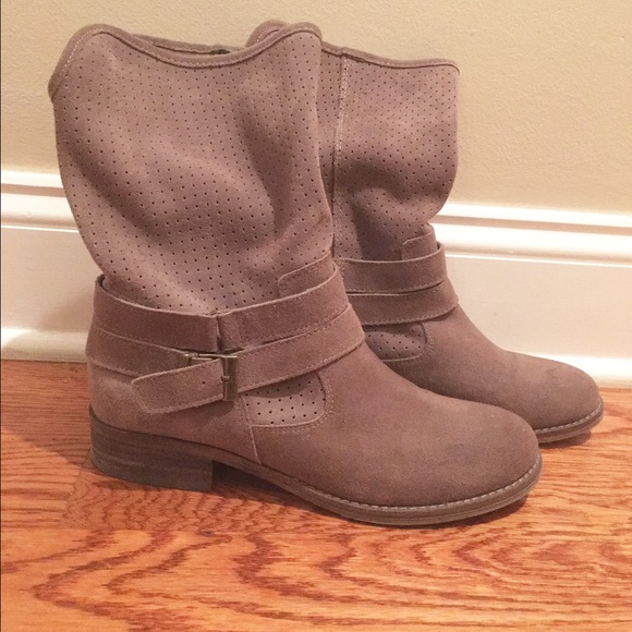 Crown Vintage Suede Motorcycle Boot