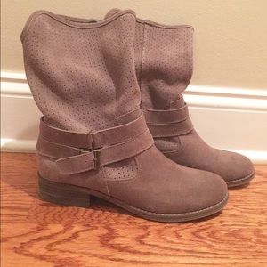 Crown Vintage Suede Motorcycle Boot