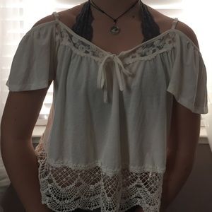 Shoulder strap off-white Blouse