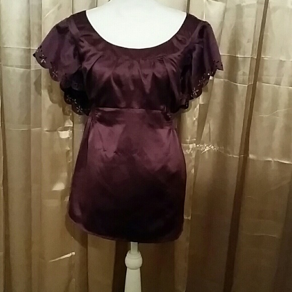Tops - Purple satin blouse