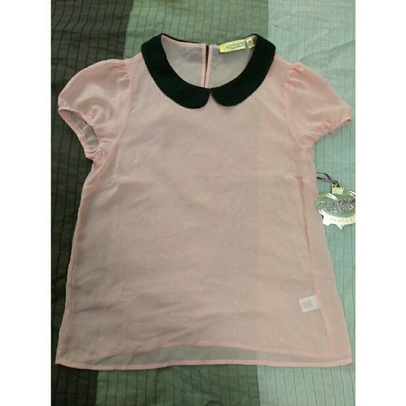 Vera wang collared top
