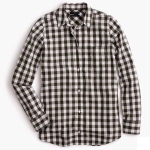 J. CREW Classic Gingham Button-Down Shirt