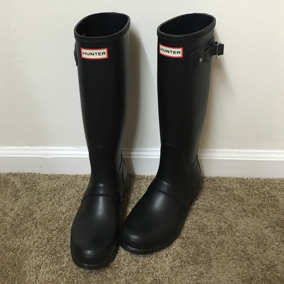 Hunter Shoes - Matte black tall hunter boots size 7 like new