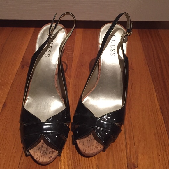 Guess peep toe high heels