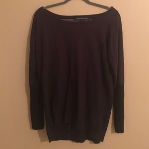 EUC French Connection navy boat neck sweater sz L