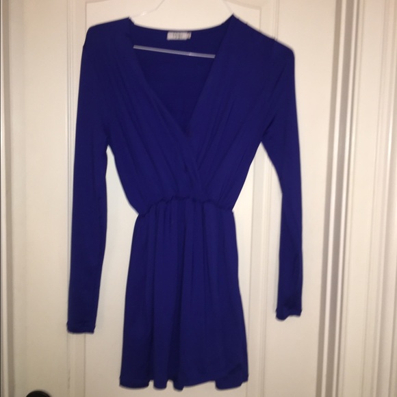 Long sleeve royal nuke wrap dress