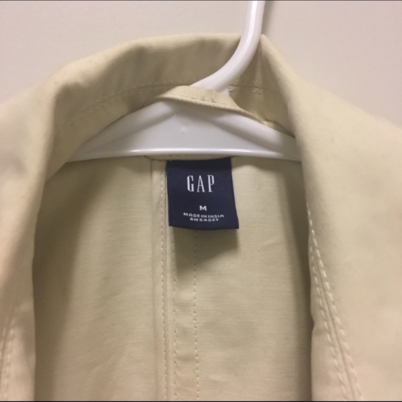 Long Trendy Ivory Trench Coat from the Gap - Picture 2 of 2