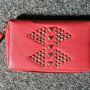studded wristlet wallet