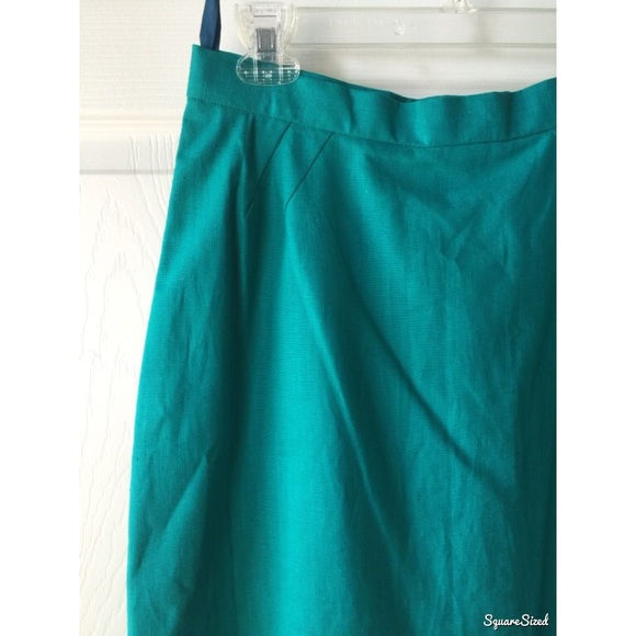 Vintage Teal Pencil Skirt