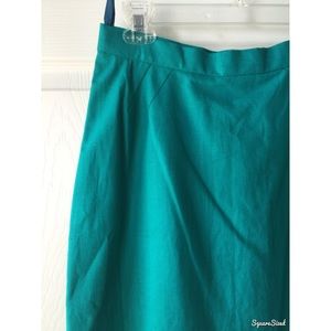 Vintage Teal Pencil Skirt