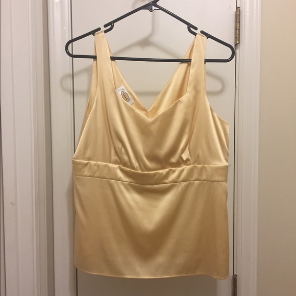 Talbots light yellow blouse