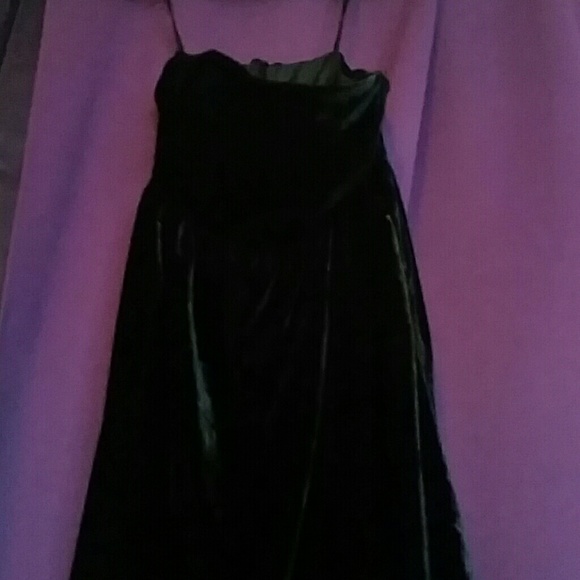 Black Velvet Strapless Maxi Dress