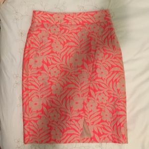 J. Crew Floral jacquard pencil skirt