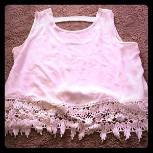 Plus crop top blouse