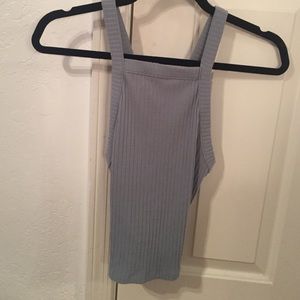 Blue cross back tank top
