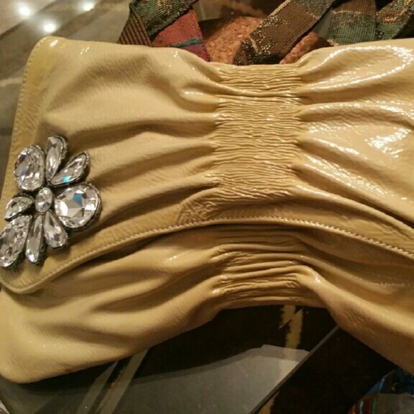 Cream colored clutch