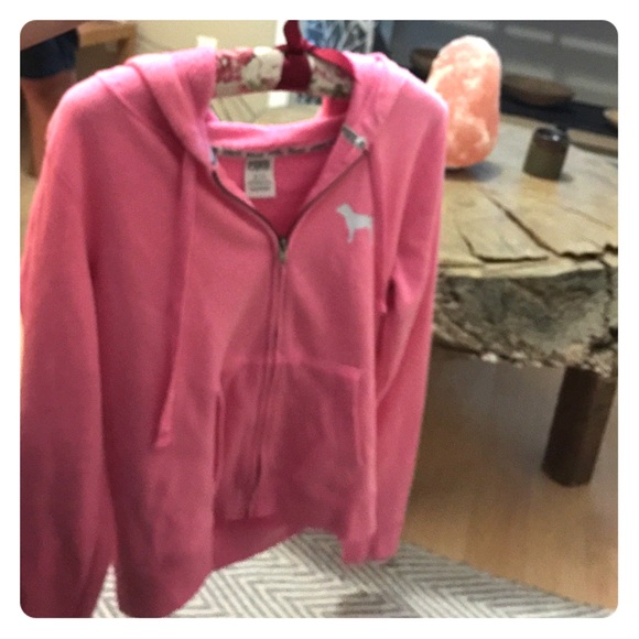 Victoria's Secret Bubble Gum Pink Zip Up Jacket