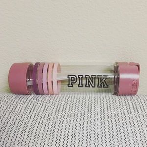 PINK stripped water bottle
