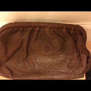 Trussardi Brown Leather Clutch