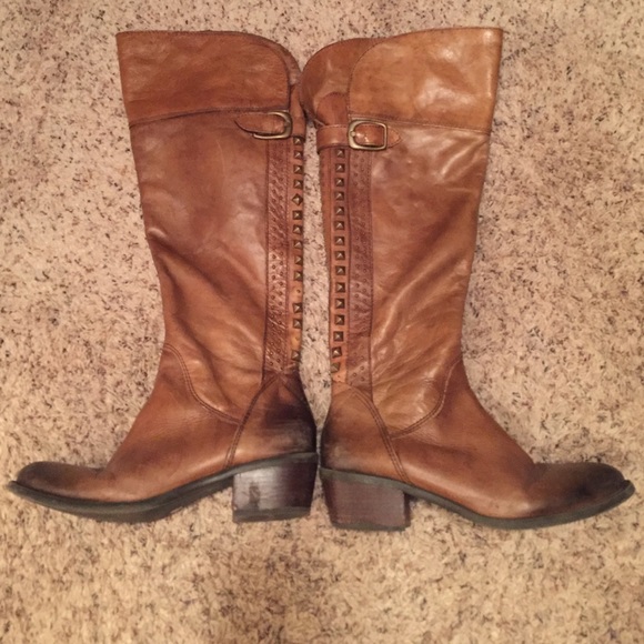 Vince Camuto over the knees boots- cognac size 9