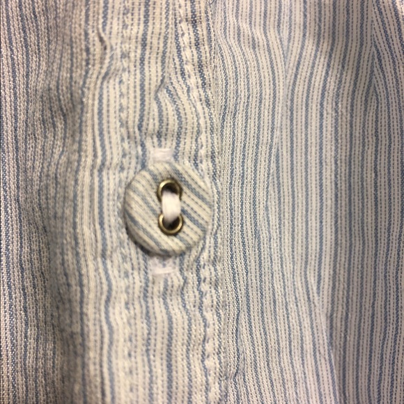 Light Blue Striped Converse Button Down Tunic - Picture 4 of 4