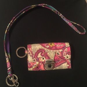Vera Bradley ID pouch and lanyard