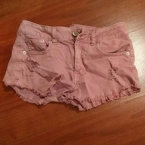 Fringed short shorts high rise