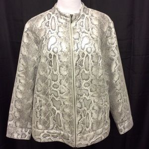 RUBY RD. WOMAN Faux Snakeskin Jkt Plus Size 20W