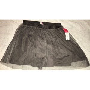NWT girls grey skirt with sparkly waist band