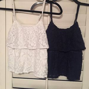 Two cropped camis