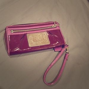 Coach Purple Poppy clutch