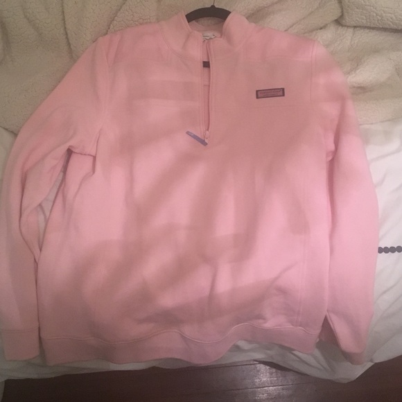 Vineyard vines pink quarter zip sweatshirt