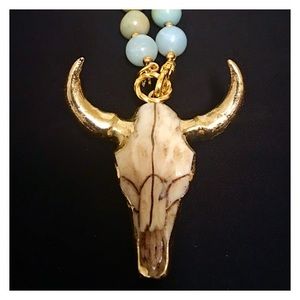 Betsy Pittard Amazonite Steer Necklace