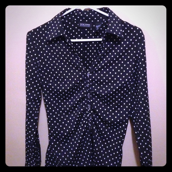 New York & Company Polka dot blouse. Size 4.