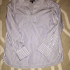 Women's J Crew Blue and White Stripes dress shirt