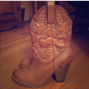 Brown Heeled Cowboy Boots