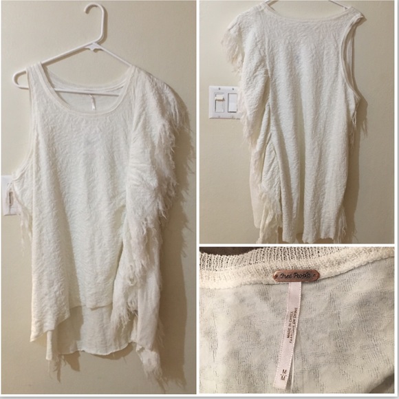 🆕 Free People Fringe Ivory Tank #003-16 - Picture 4 of 4