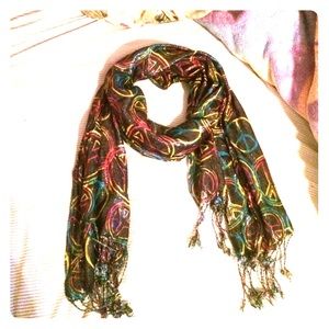 Colorful Peace Sign Scarf