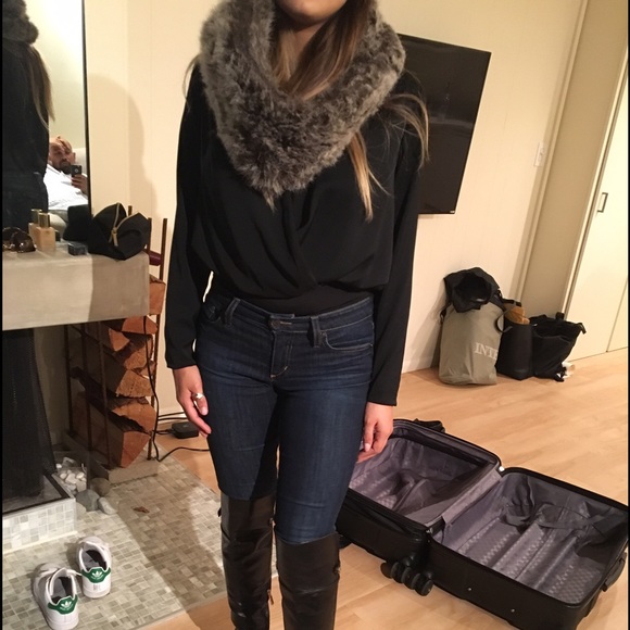 Faux Fur Circle infinity Scarf
