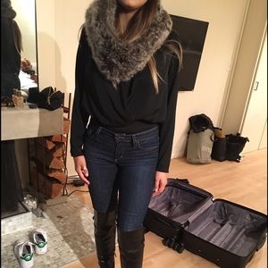 Faux Fur Circle infinity Scarf