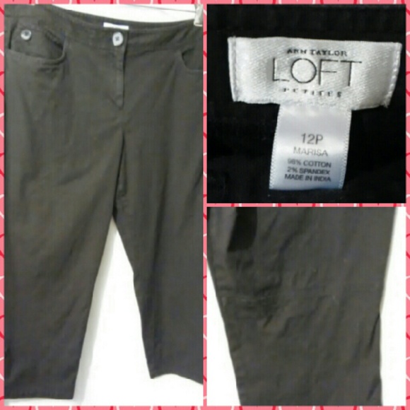 Loft Ann Taylor Dk.Brown Capri~12P 2% Spandex