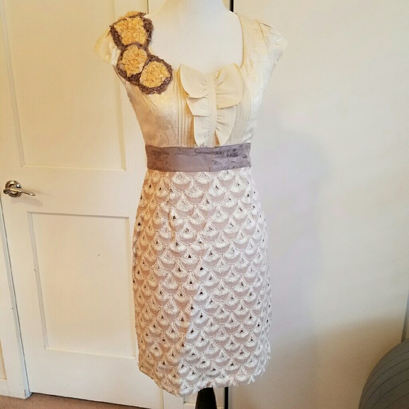 Floreat Light Plum and cream floral dress