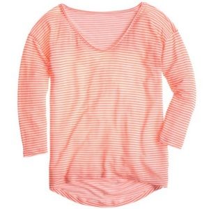 J. CREW Summer Prima Jersey Drop-Shoulder Stripe T