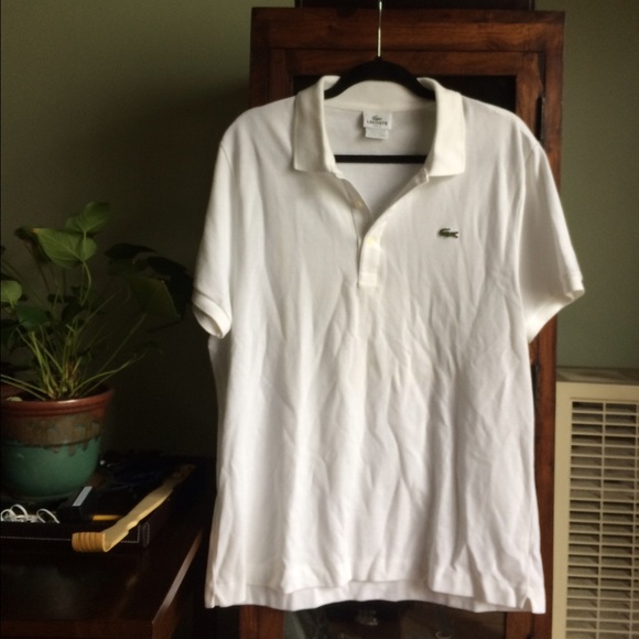Lacoste slim fit white polo