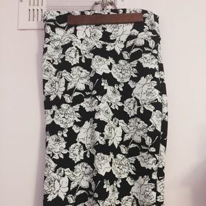 LuLaRoe "Cassie" skirt, black floral, worn once!